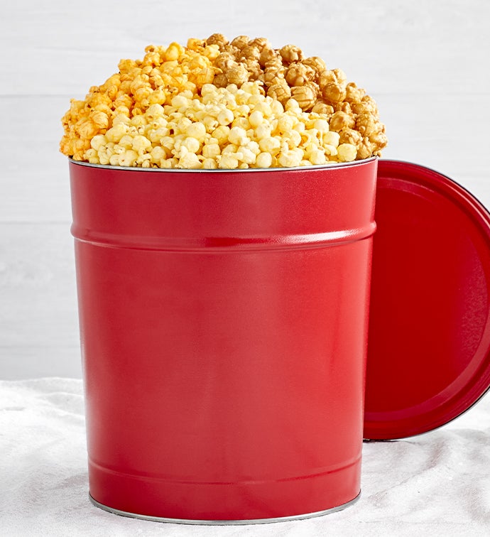 Simply Red Popcorn Tins